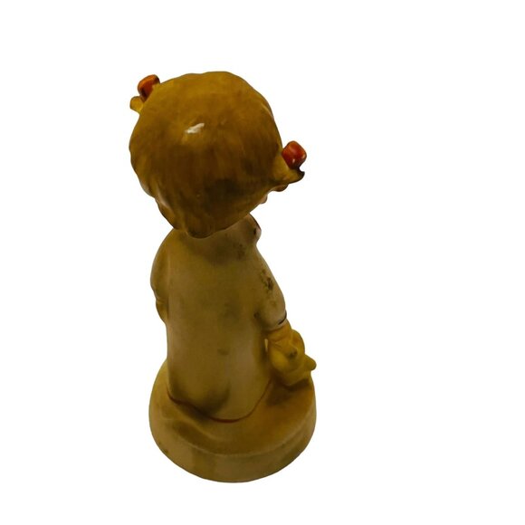 Vintage Figurine Japan Ceramic Cute Girl With Puppy - Picture 3 of 7